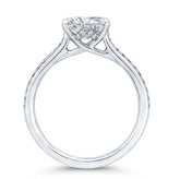14 Karat White Gold Oval Diamond Engagement Ring- Special Order Only